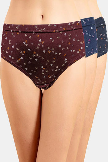 Buy Incare High Rise Full Coverage Hipster Panty (Pack of 3) - Multicolor